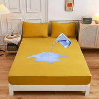 Kuup Safe Waterproof Mattress Protector, Soft Comfortable Breathable Solid Color Bedding Mattress Cover Fitted, No Pillowcases Quick Pick Grocers