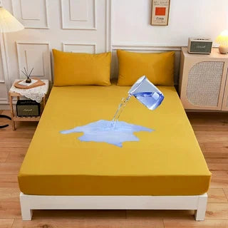 Kuup Safe Waterproof Mattress Protector, Soft Comfortable Breathable Solid Color Bedding Mattress Cover Fitted, No Pillowcases Quick Pick Grocers