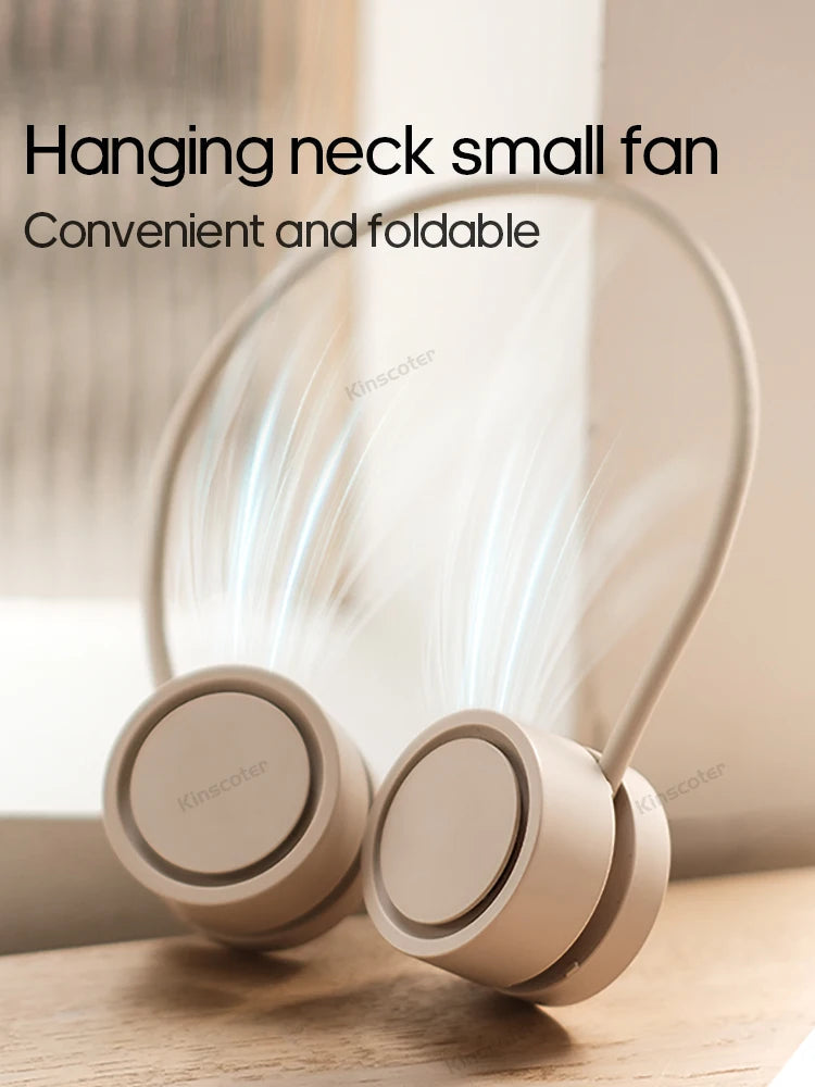 New Hanging Neck Fan Portable Cooling Fan Air Cooler USB Leafless Bladeless Neckband Mini Rechargeable Electric Fans Quick Pick Grocers
