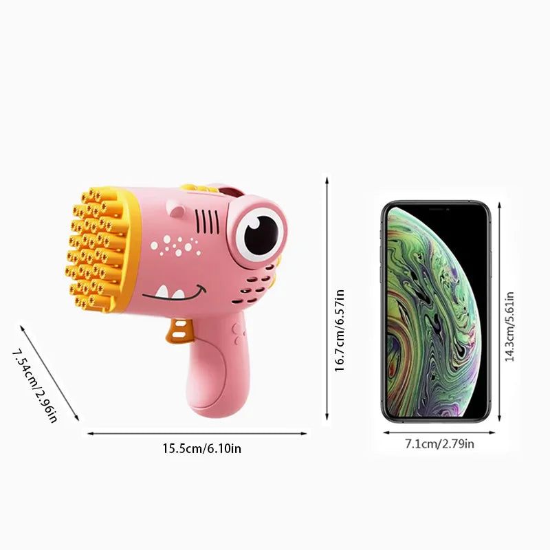 40 Hole Dinosaur Bubble Handheld Bubble Machine, Electric Bubble Gun Outdoor Wedding Party Toy(without Bubble Water) Quick Pick Grocers