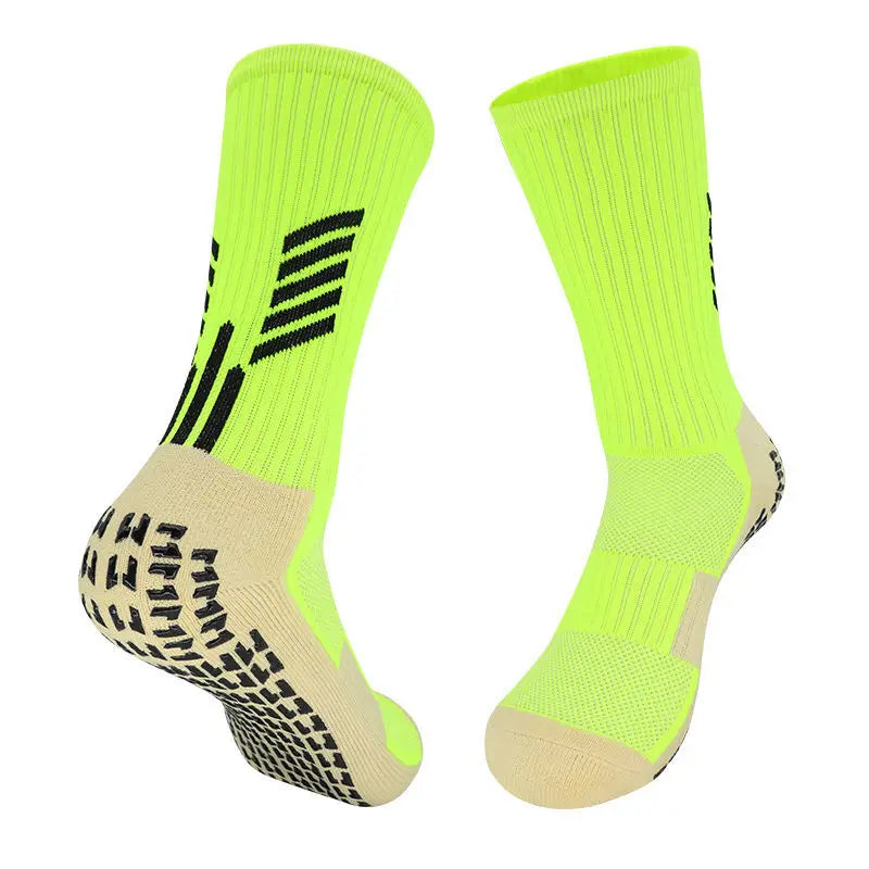 High Quality Anti Slip Soccer Socks Adults Kids Sport Towel Bottom Cotton Mid Tube Non Slip Football Hockey Baseball Grip Sock Quick Pick Grocers
