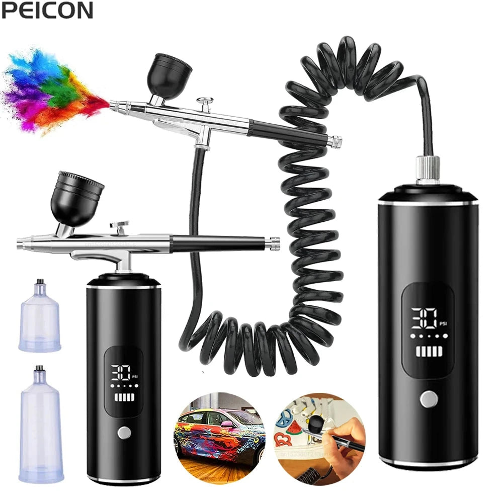 Airbrush with Compressor Portable Airbrush Painting Mini Spray Gun for Painting Paint Crafts Airbrush Compressor Paint Spray Gun Econic Blanks