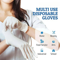 10-100PCS White Nitrile Disposable Gloves,Latex Free,Powder,Household Gloves for Cooking Food Safe Cleaning Work Glove Econic Blanks