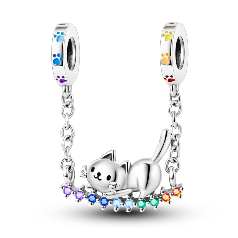 2025 Hot Sale Charms Bead 925 Sterling Silver Pink Butterfly Luminous Firefly Dangle Fit Bangle Bracelet Necklace DIY Jewelry Econic Blanks