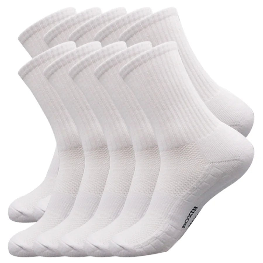 5/10/20 Pairs New Cool Men Black White Warm Socks Set Autumn Winter Male Solid Color Sport Short Socks For Men Dropshipping Quick Pick Grocers