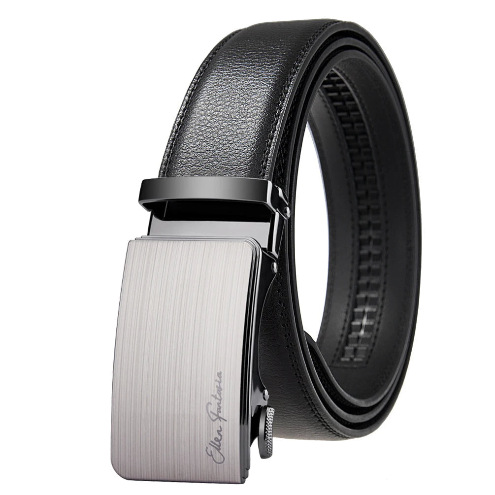 Fashion Designer Belt for Men High Quality Genuine Leather Men Belt Alloy Buckle Automatic Belt Business Belt Men Quick Pick Grocers