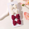 4Pcs/set Candy Colored Hair Clip Set for Girls Double Layered Bow Cute Bangs Hair Pin Cotton Safe Children's Hair Accessories Purest Peak