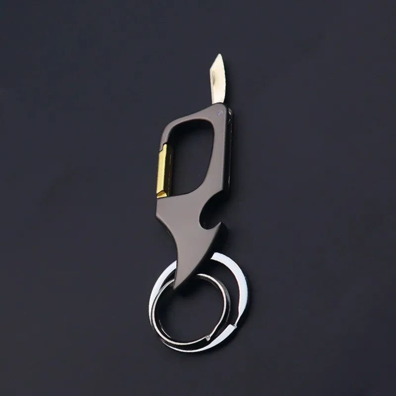 Men's Multifunctional Keychain Bottle Opener Anti-Lost Car Key Ring Creative Waist Hanging Design Econic Blanks