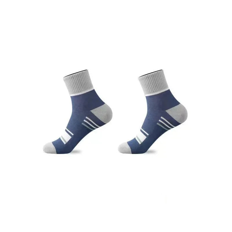 Men's Pure Cotton Socks Spring Striped Casual Socks Men's Anti-odor Antibacterial Business Socks High Quality Sports Sock Meias Quick Pick Grocers