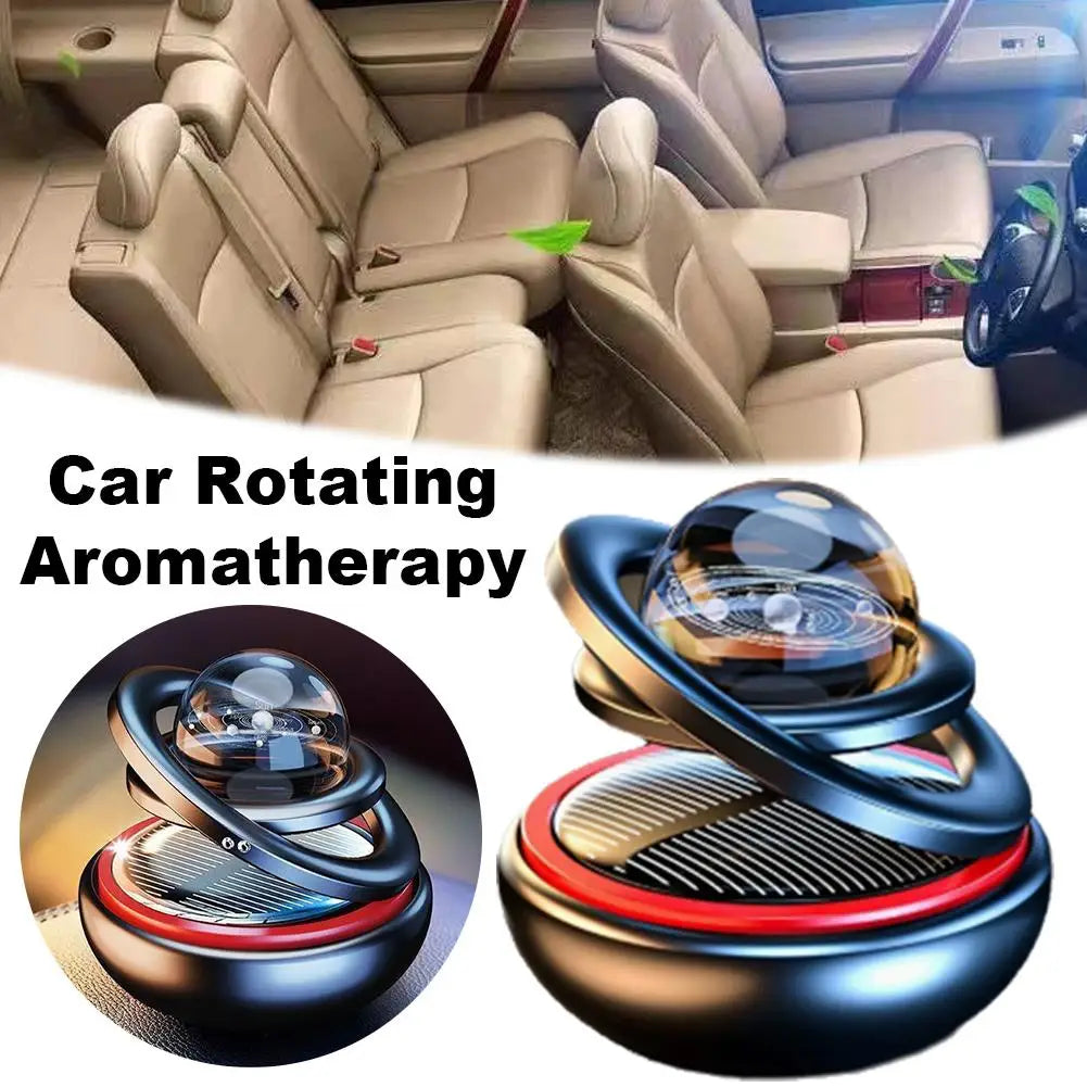 Solar Power Car Perfume Car Air Freshener Solar Ornaments Rotating Aromatherapy Perfume Ornaments Creative Car Diffuser Econic Blanks