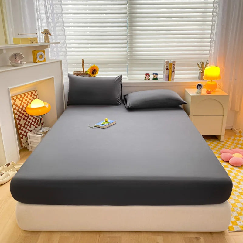 Soft Cotton Fitted Bed Sheet with Elastic Mattress Cover Quick Pick Grocers