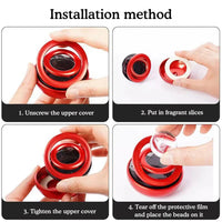 Solar Power Car Perfume Car Air Freshener Solar Ornaments Rotating Aromatherapy Perfume Ornaments Creative Car Diffuser Econic Blanks