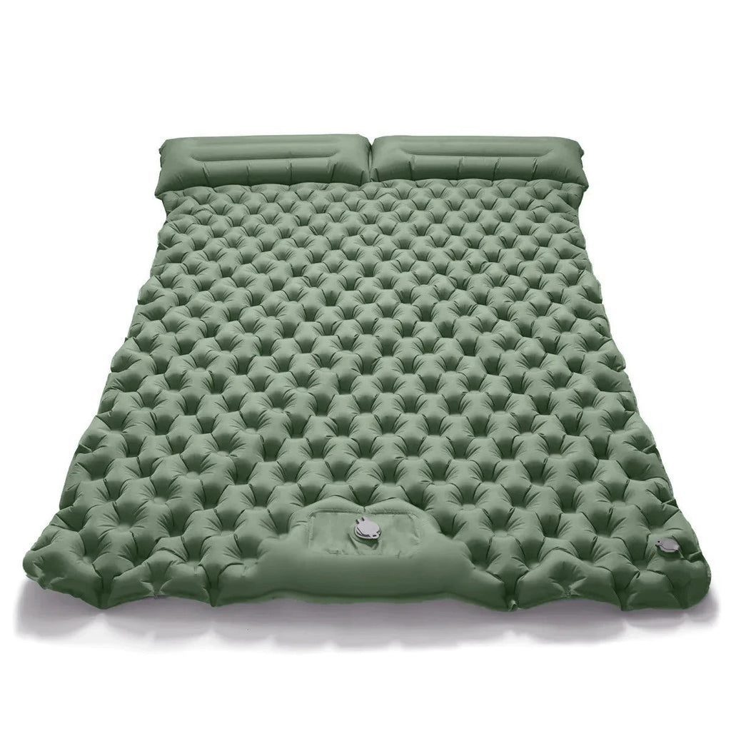 Outdoor Camping Double Inflatable Mattress Extra Wide Sleeping Pad Ultralight Folding Bed Sleeping Mat Car Travel Mat Econic Blanks