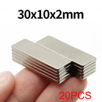 30x10x2mm Super Strong Neodymium Magnet N35 NdfeB Permanent Magnetic imanes Block Powerful Magnets Refrigerator Quick Pick Grocers