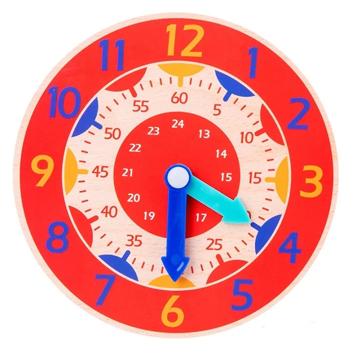 Baby Montessori Toys Wooden Clock Hour Minute Second Cognition Time Learning Teaching Aids Educational Toys For Children Purest Peak