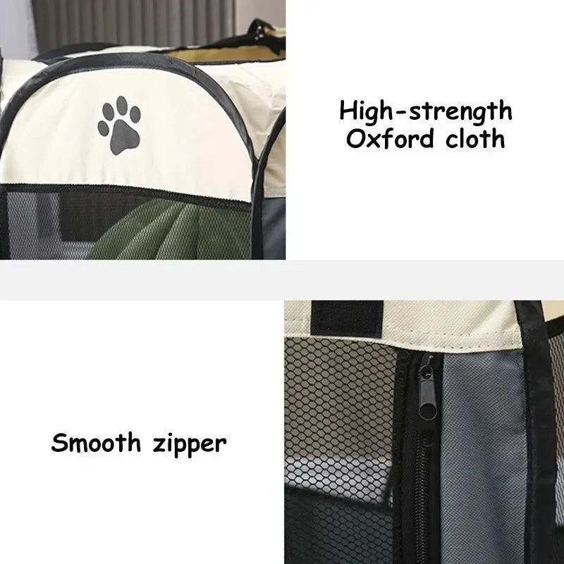 Portable Foldable Pet Tent Kennel Octagonal Fence Puppy Shelter Easy To Use Outdoor Easy Operation Large Dog Cages Cat Fences Quick Pick Grocers