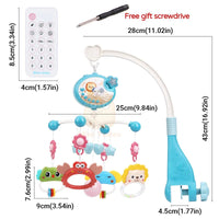 Baby Crib Mobile Rattle Toy For 0-12 Months Infant  Rotating Musical Projector Night Light Bed Bell Educational For Newborn Gift Purest Peak