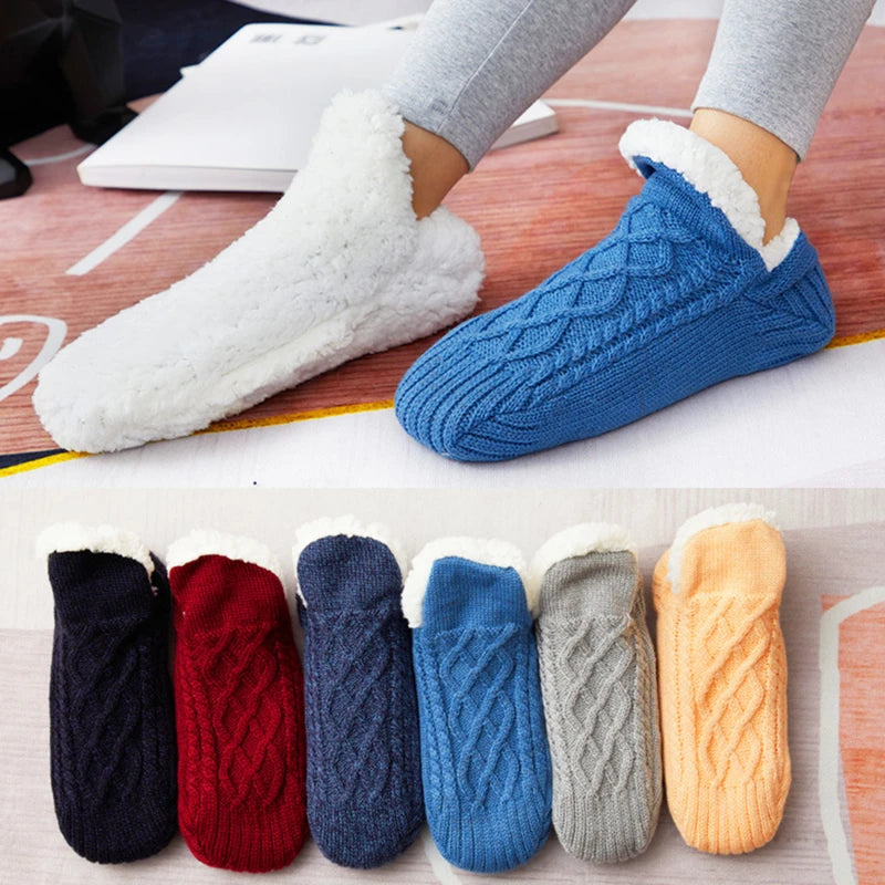 Thermal Mens Slipper Socks Winter Warm Short Cotton Thickened Home Sleeping Soft Non Slip Grip Fuzzy Floor Sock Fluffy Male Purest Peak
