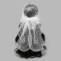 Elegant Lace Scarf Hollow Out Embroidery Foulard Bandana Solid Color Triangular Scarf Thin Vintage HandkerChiefs for Hair Woman Quick Pick Grocers