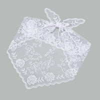 Elegant Lace Scarf Hollow Out Embroidery Foulard Bandana Solid Color Triangular Scarf Thin Vintage HandkerChiefs for Hair Woman Quick Pick Grocers