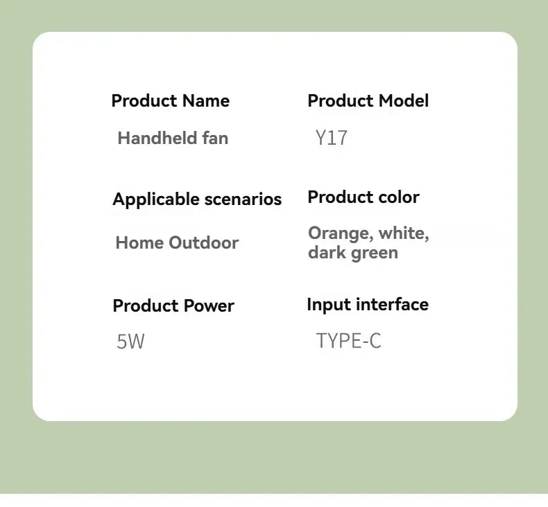 Cartoon Foldable Mini Fan USB Rechargeable Handheld Desktop Fan with Hook Portable Cooling Fan for Outdoor Travel Home Office Quick Pick Grocers