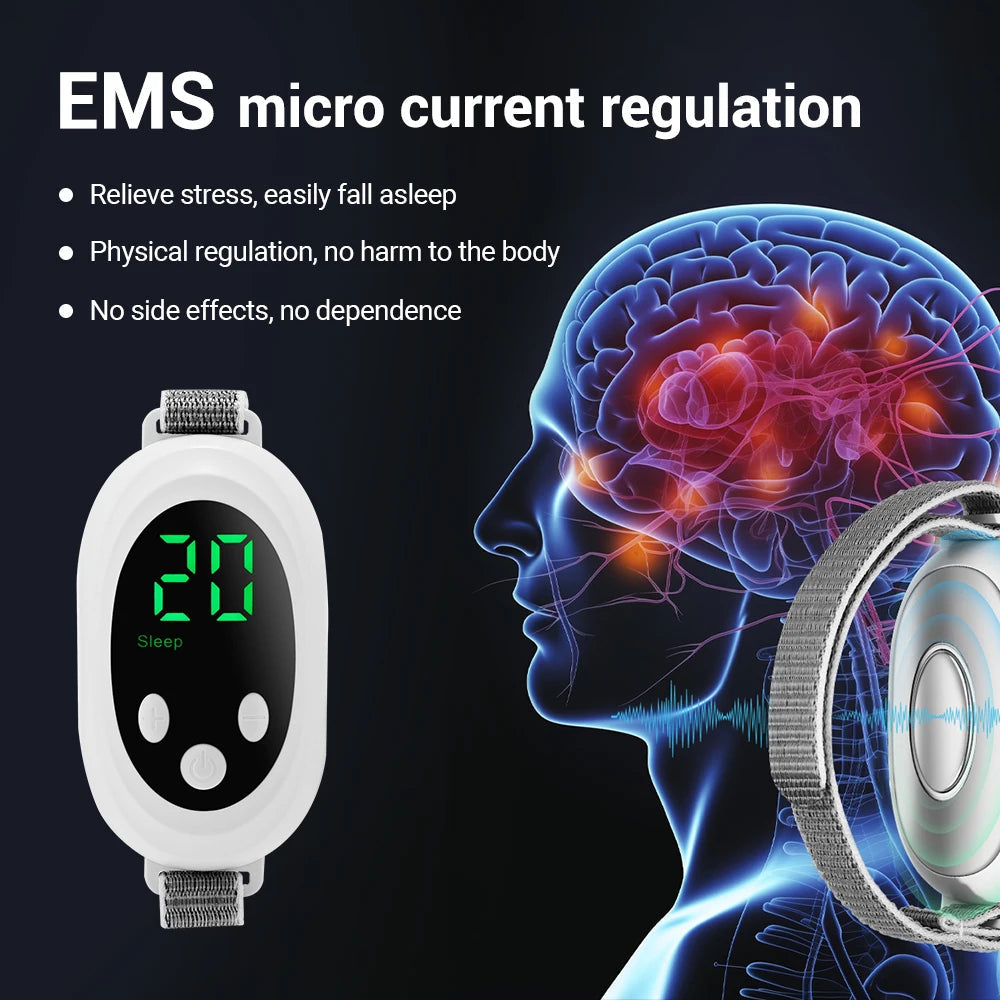 Handheld 20 Levels EMS Sleep Aid Relaxation Treatment Microcurrent Pulse Hypnosis Device Insomnia Quick Pick Grocers