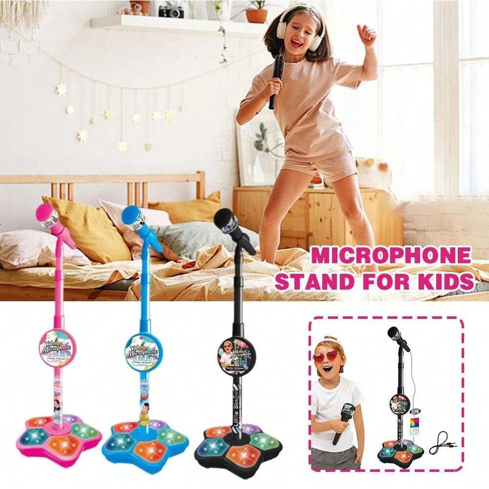 Kids Microphone Stand Toy, Portable Children's Karaoke Electronic, Durable Party Karaoke Microphone Stand, Kids Karaoke Machine Econic Blanks