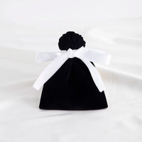 10pcs Green Jewelry Velvet Bag Ribbon Bowknot Pouches Gift Display Packing Storage Wedding Favors Travel Candy Drawstring Pocket Purest Peak