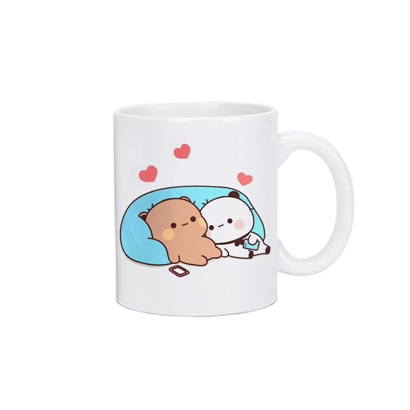 Panda Bear Bubu Dudu Coffee Milk Cup Mocha Cat Panda Bear Couple Christmas Mug Kawaii Cups Original Mugs Free Shipping Drinkware Quick Pick Grocers