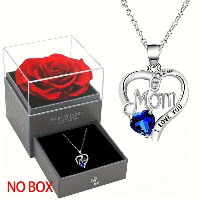 Elegant Style Heart shaped Pendant Necklace Hollow Design Mother's Day Gift Party Suitable for Best Friends Without Box Quick Pick Grocers