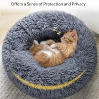 40-90cm 6 Sizes Round Pet Bed for Large Dog Bed Super Soft Cat Bed Plush Dog House for Medium Dog House Winter Warm Sleeping Quick Pick Grocers
