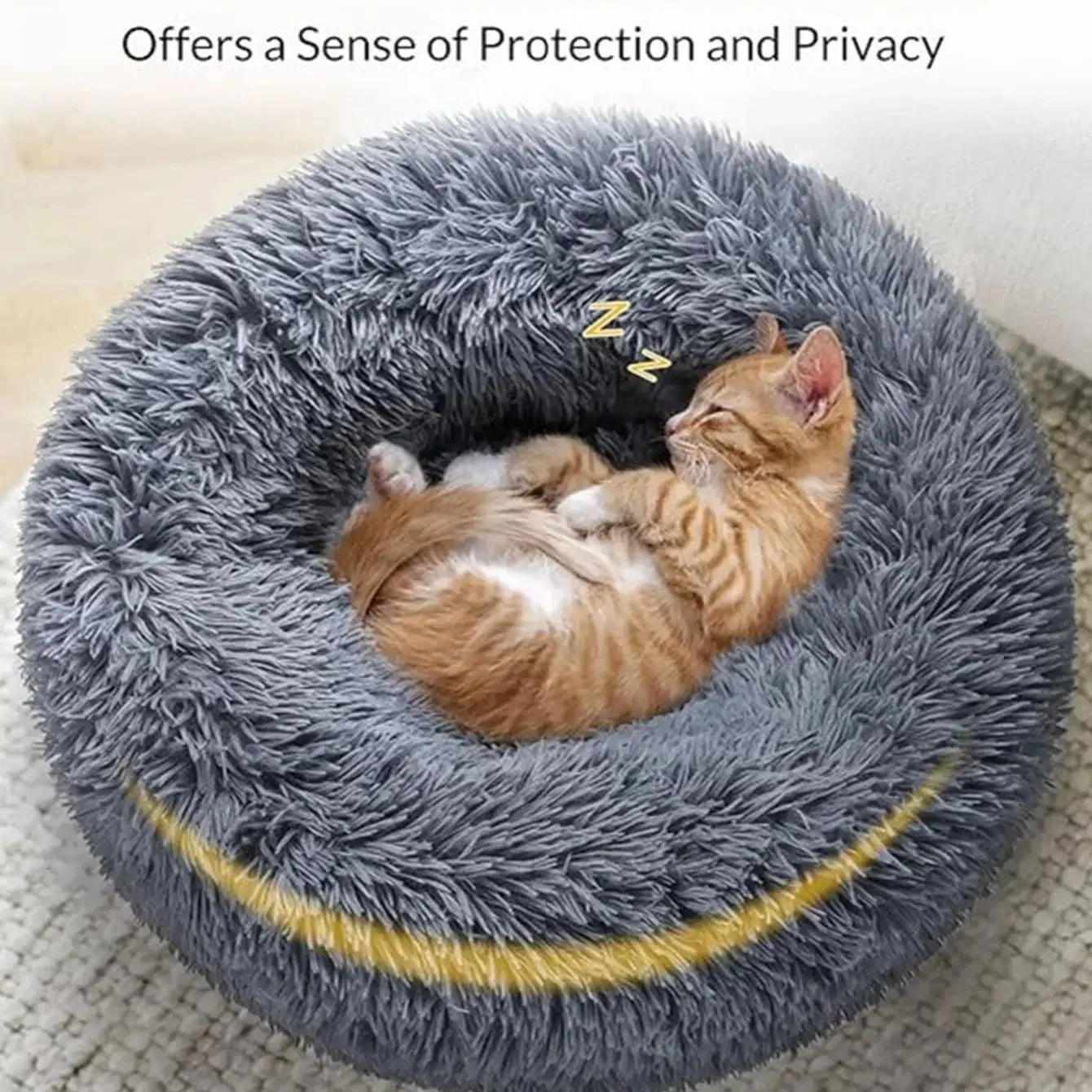 40-90cm 6 Sizes Round Pet Bed for Large Dog Bed Super Soft Cat Bed Plush Dog House for Medium Dog House Winter Warm Sleeping Quick Pick Grocers