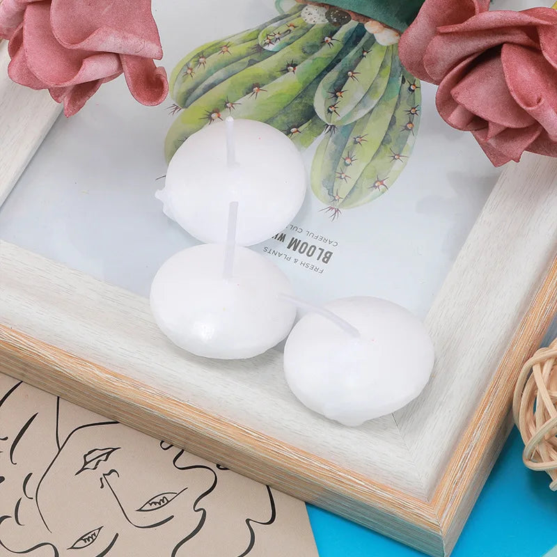 6/10/16Pcs Unscented Discs Candles Floating For Valentine's Day Party Wedding Home Bathtub Decor Romantic Confession Candlelight Econic Blanks