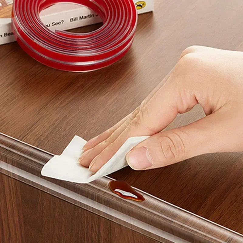 Transparent PVC Baby Protection Strip with Double-Sided Tape Anti-Bumb Kid Safety Table Edge Furniture Guard Corner L Protectors Purest Peak