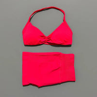 HISTELLO Gym Set 2 Piece Women Strappy Yoga Bra Top Workout Scrunch Shorts Sports Suit Fitness Clothes Seamless Yoga Set Quick Pick Grocers