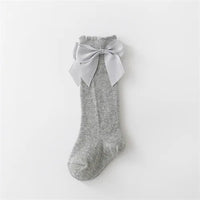 Lawadka Cotton Baby Girls Socks With Bows Knee High Children Princess Socks For Girls Toddler Kids Long Sock Autumn 0-7Years Old Quick Pick Grocers