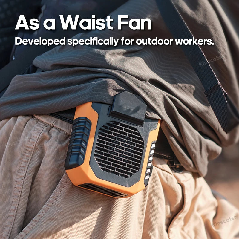 Kinscoter 6000mAh Hanging Neck/Waist Fan USB Mini Portable Rechargeable Fan For Outdoor Camping Hiking Climbing Running Sports Quick Pick Grocers