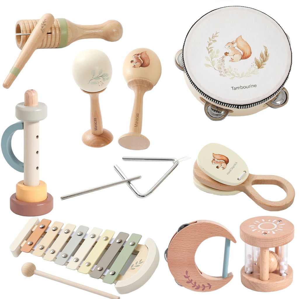 Musical Instruments Montessori Music Baby 0 12 Months Toys Drum Xylophone Kids Early Educational Wooden Instruments Baby Toys Purest Peak