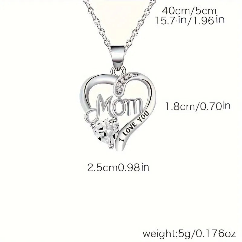 Elegant Style Heart shaped Pendant Necklace Hollow Design Mother's Day Gift Party Suitable for Best Friends Without Box Quick Pick Grocers