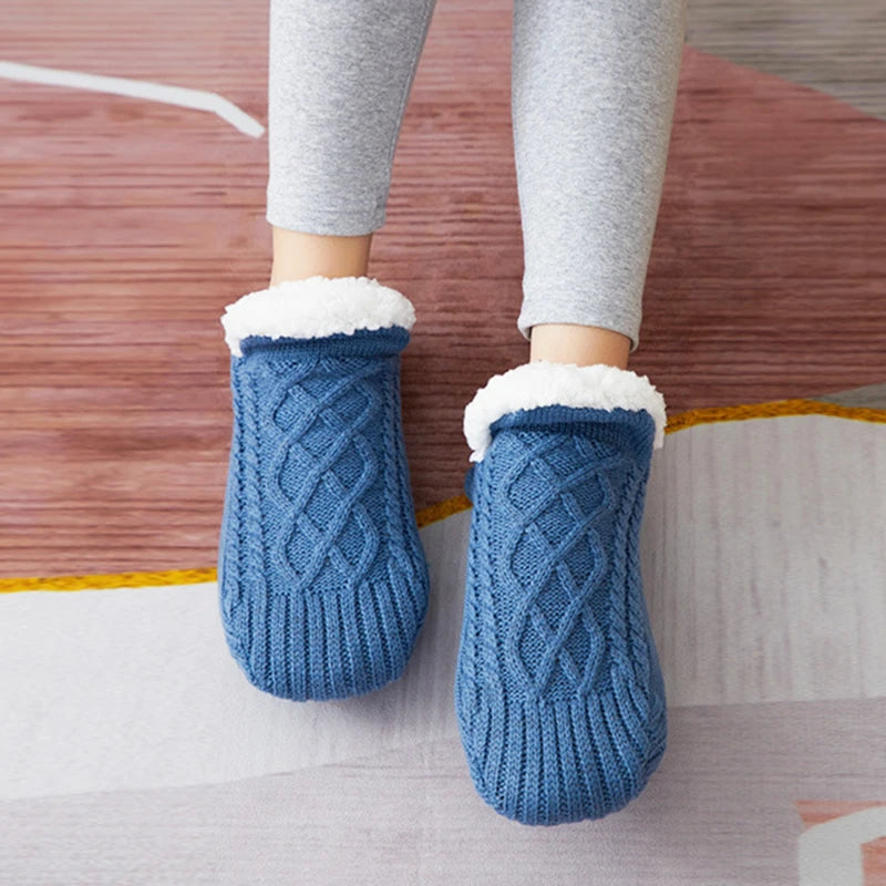 Thermal Mens Slipper Socks Winter Warm Short Cotton Thickened Home Sleeping Soft Non Slip Grip Fuzzy Floor Sock Fluffy Male Purest Peak
