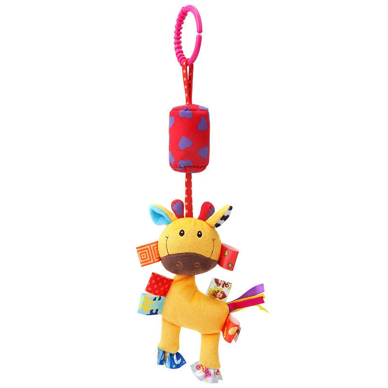 Soft Infant Crib Bed Stroller Mobile Hanging Rattle Baby Educational Toys Brain Developmental Hand Grip Cute Stuffed Animal Toys Purest Peak