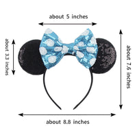 New Christmas Halloween Mouse Ears Headband Cartoon Sequin Bows Headband Birthday Party Princess Cosplay Costume For Women Adult Quick Pick Grocers