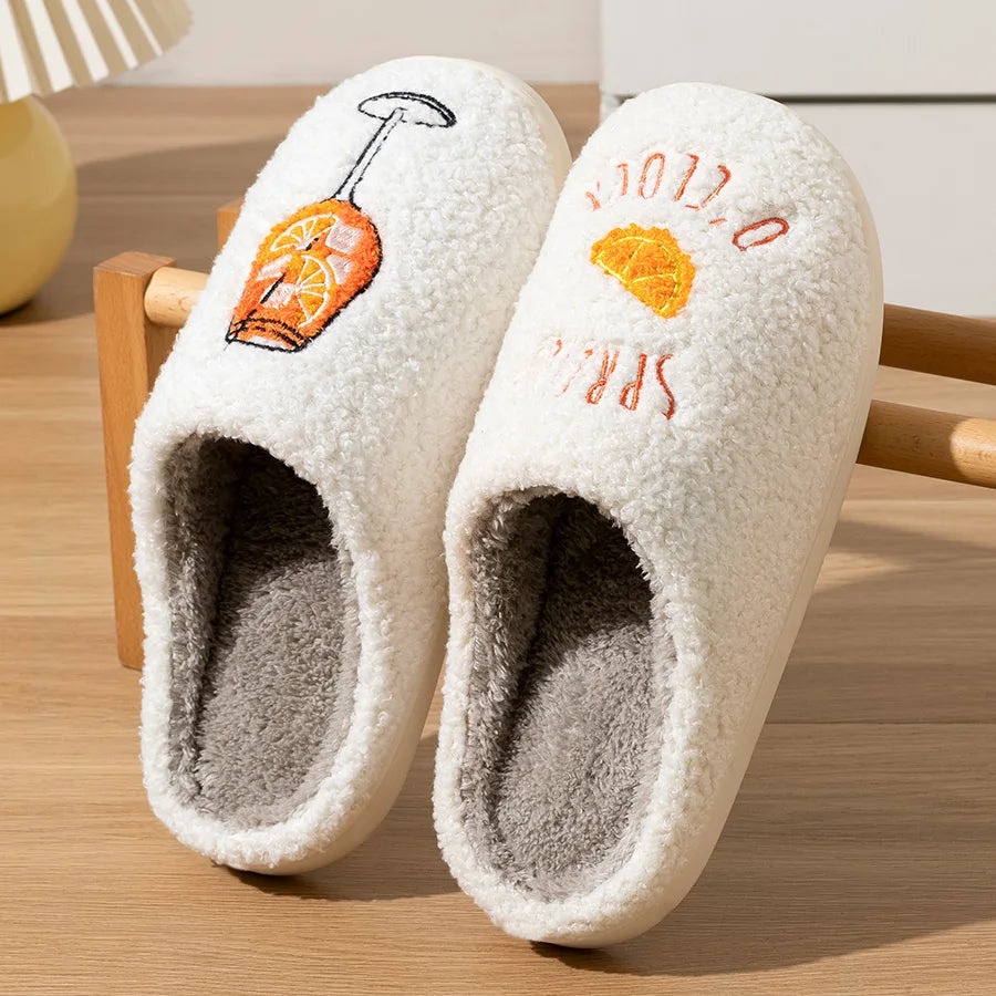 Aperol Spritz Women's Slippers Spritz O'Clock | Cozy Comfy Fluffy Slippers Party Bridal Shower Girl Mom Daughter Gift Purest Peak