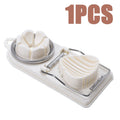 1/2PC Multi Functional Egg Cutting Artifact Stainless Steel Slicer Fancy Splitter Kitchen Divider Two in One Egg Cutter Tools Econic Blanks
