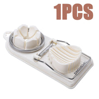 1/2PC Multi Functional Egg Cutting Artifact Stainless Steel Slicer Fancy Splitter Kitchen Divider Two in One Egg Cutter Tools Econic Blanks
