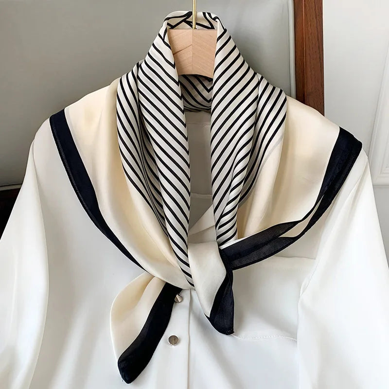 70cm Silk Square Scarf Women Fashion Luxury Brand Satin Neck Tie Female Hair Bandana Headkerchief Shawl Wrap Hijab Echarpe Quick Pick Grocers