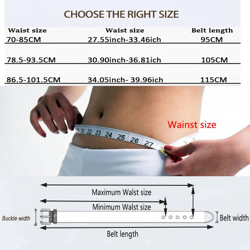 Fashion Women Genuine Leather Belts High Quality Gold Buckle Best Matching Dress Jeans Belts for Lady LB2146 Quick Pick Grocers