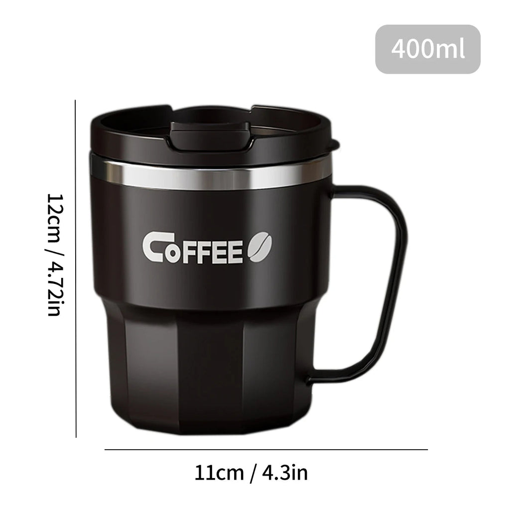 400ML Double Layer Coffee Mug 304 Stainless Steel Sealed Drinking Cup For Cold And Hot Water Insulated Milk Coffee Cup Drinkware Quick Pick Grocers