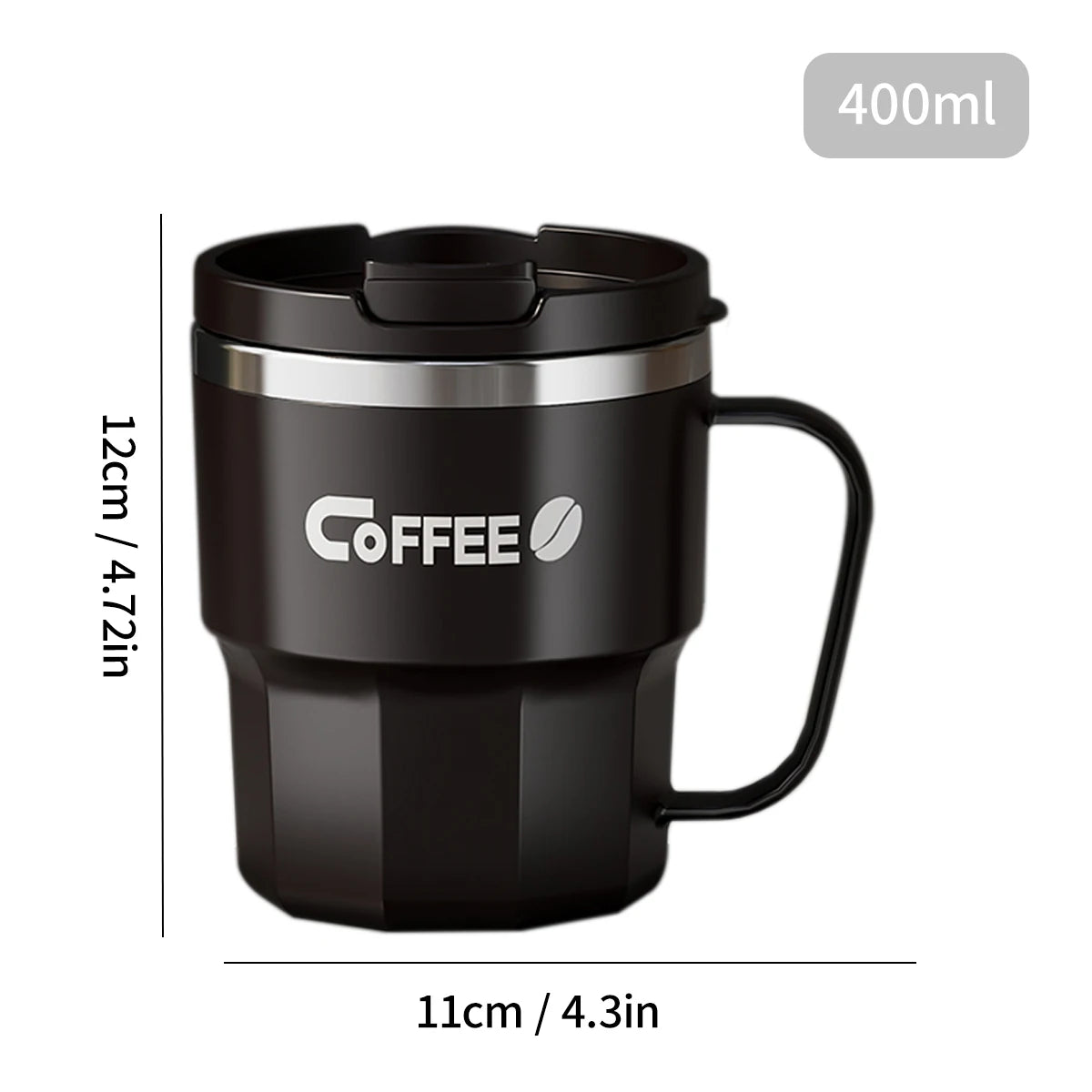 400ML Double Layer Coffee Mug 304 Stainless Steel Sealed Drinking Cup For Cold And Hot Water Insulated Milk Coffee Cup Drinkware Quick Pick Grocers