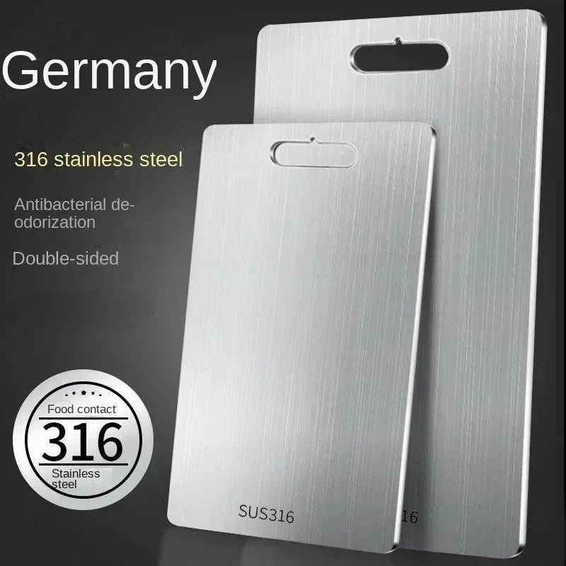 316 Stainless Steel Panel and Chopping Board Kitchen Household Thickened Double Sided Cutting Board Block Kneading Dough Board Econic Blanks